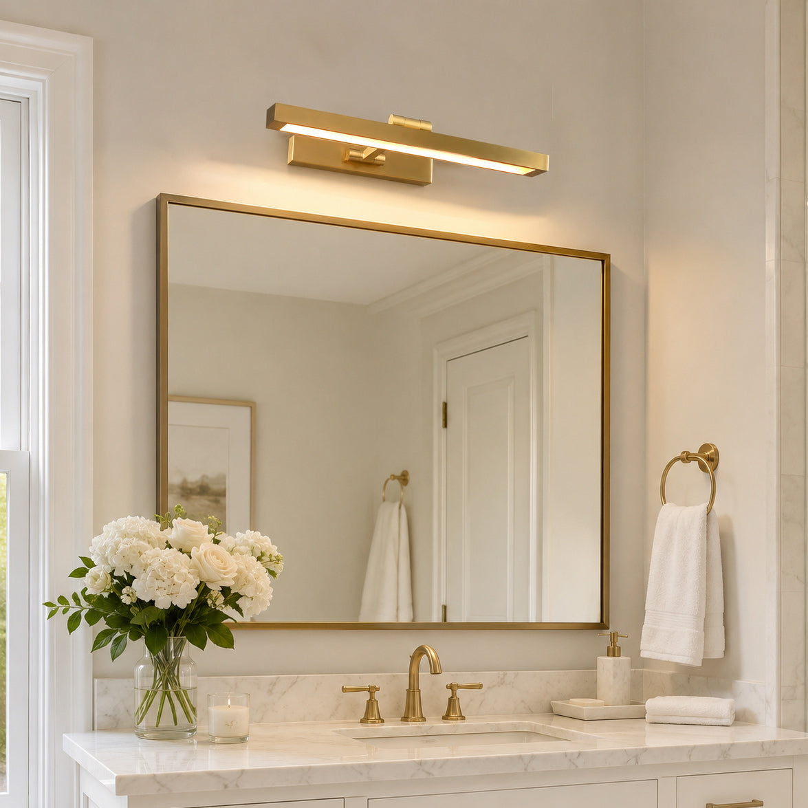 Jaeger Linear LED Brass Picture Light