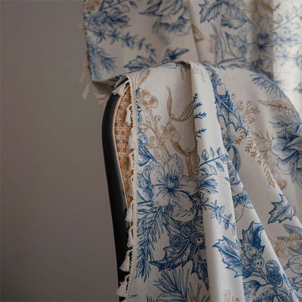 VintageFlora: Country Style Curtain with Floral Pattern – Light Filtering & Decorative for Living Room & Dining Room