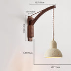 Kaelun – Wabi Sabi Wooden Wall Lamp With Glass Dome