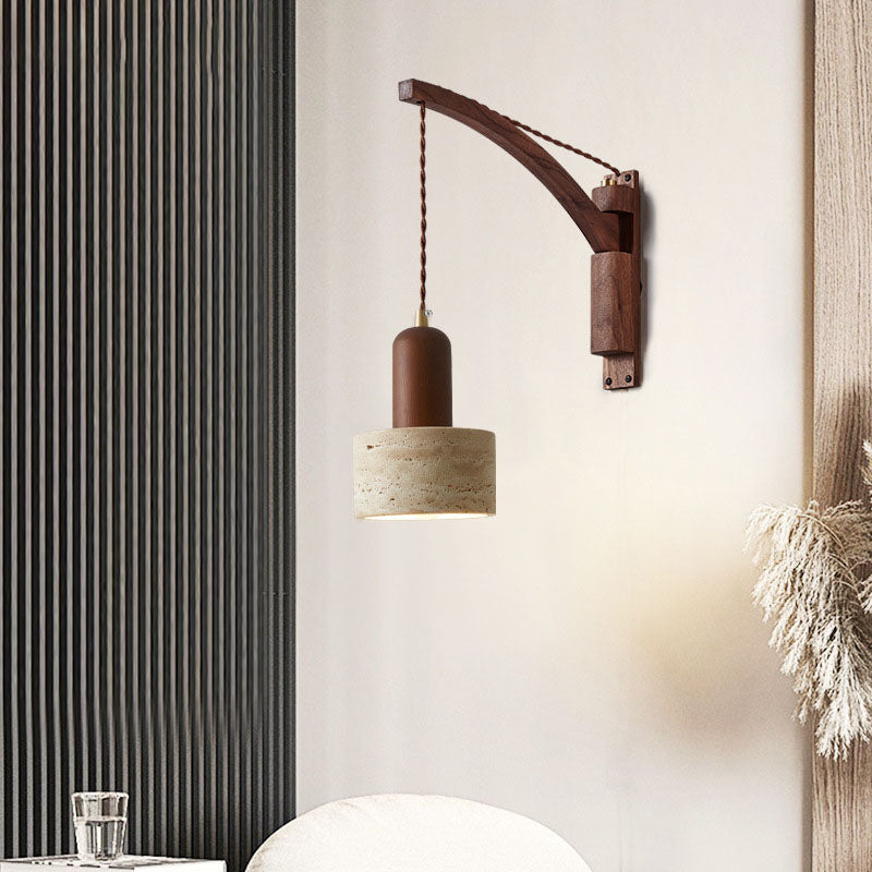 Kaelun – Wabi Sabi Wooden Wall Lamp With Glass Dome