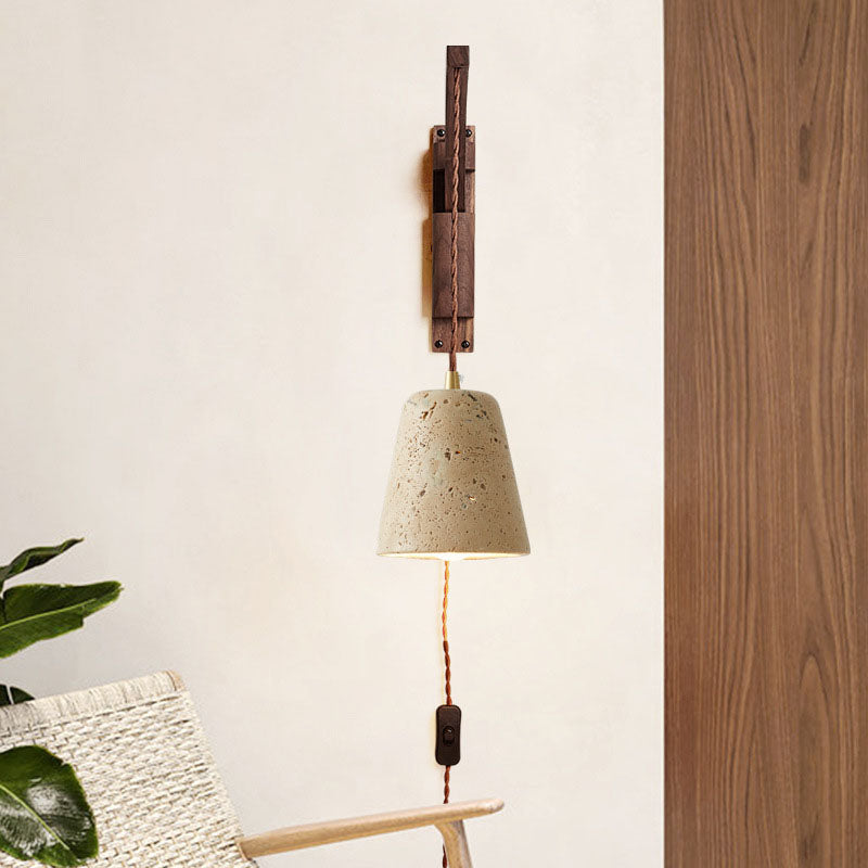 Kaelun – Wabi Sabi Wooden Wall Lamp With Glass Dome