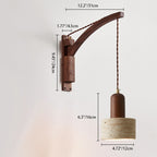 Kaelun – Wabi Sabi Wooden Wall Lamp With Glass Dome