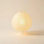Paper Lantern Table Lamp LED USB Powered Warm White Light Japandi Style