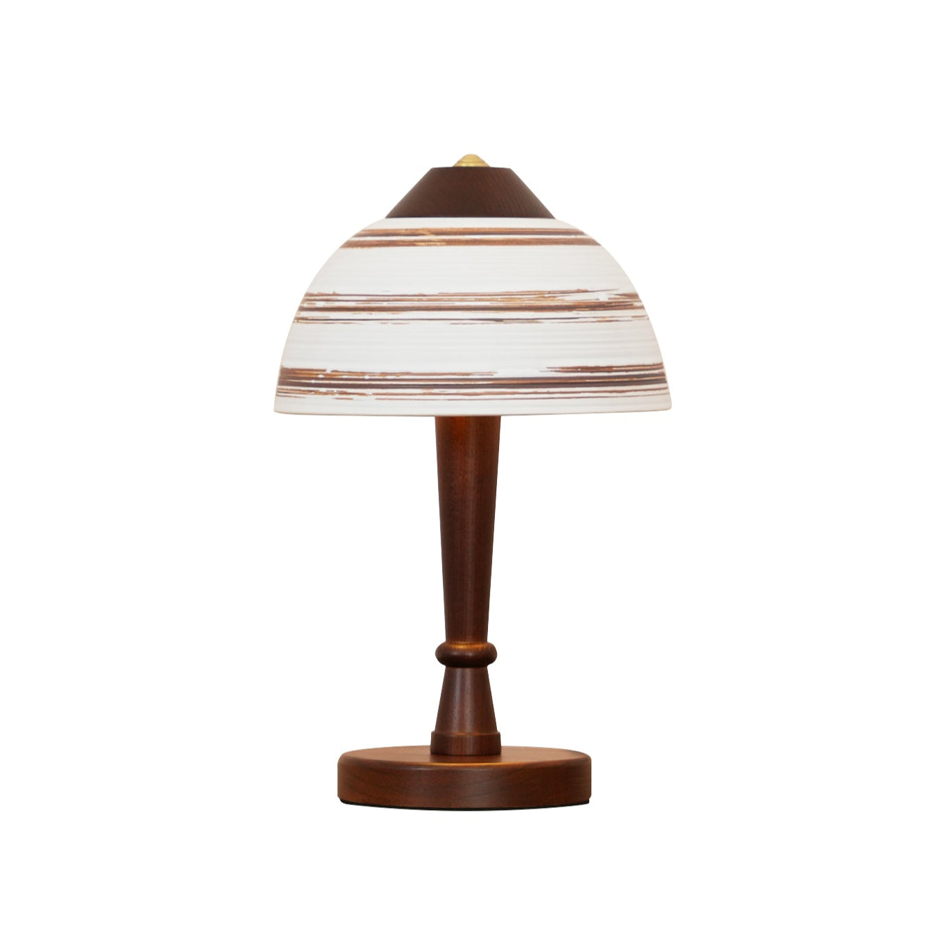 Retro Ceramic and Wood Table Lamp 9.1"