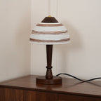 Retro Ceramic and Wood Table Lamp 9.1"