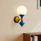 Postmodern Geometric Color-Block Wall Sconce