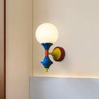 Postmodern Geometric Color-Block Wall Sconce