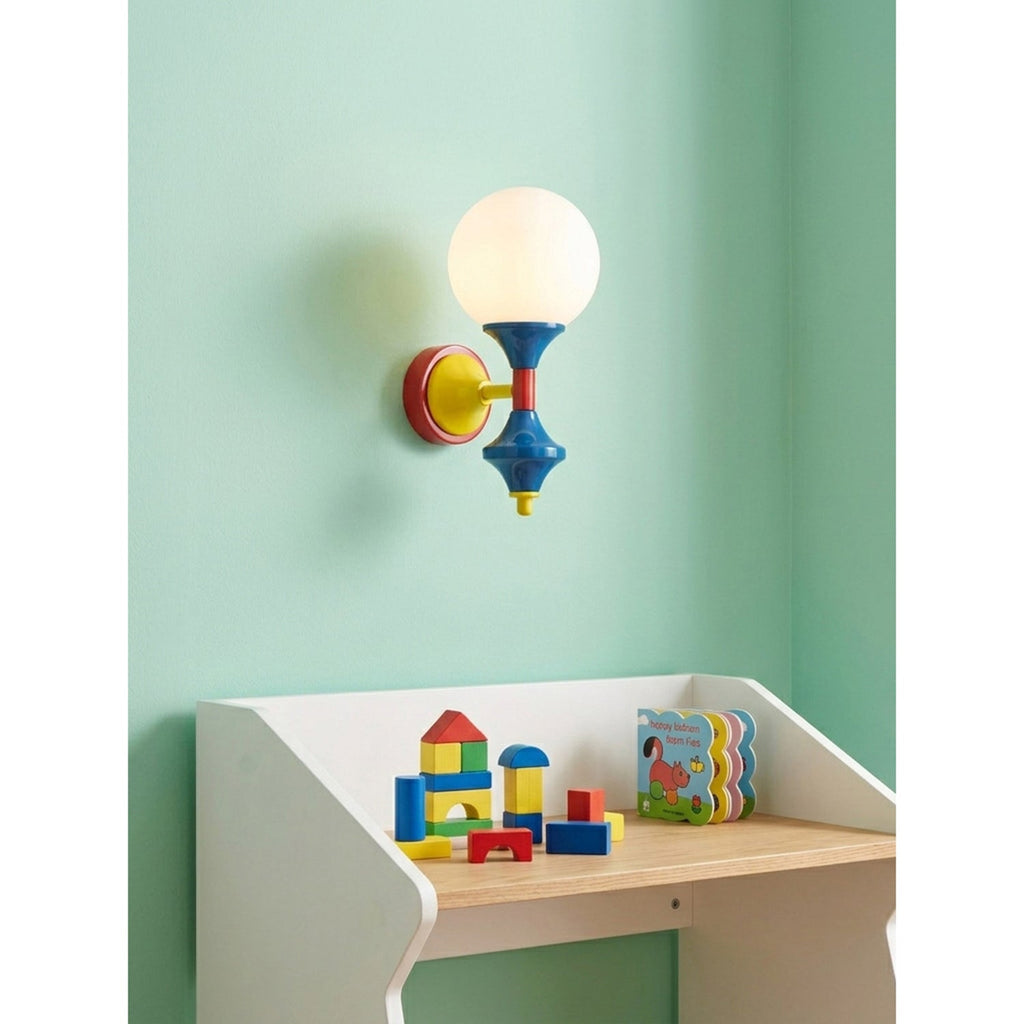 Postmodern Geometric Color-Block Wall Sconce