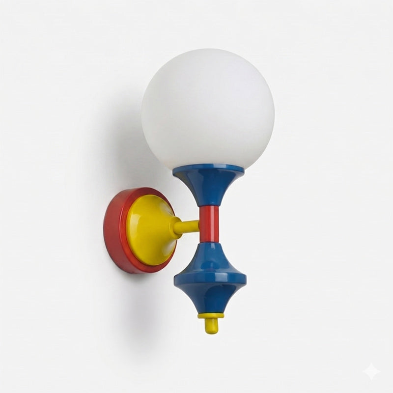 Postmodern Geometric Color-Block Wall Sconce