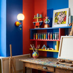 Postmodern Geometric Color-Block Wall Sconce