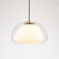 Jellura: Pendant Light made of White Glass with Diffuser in Modern Jelly Shape – for Stylish Room Lighting