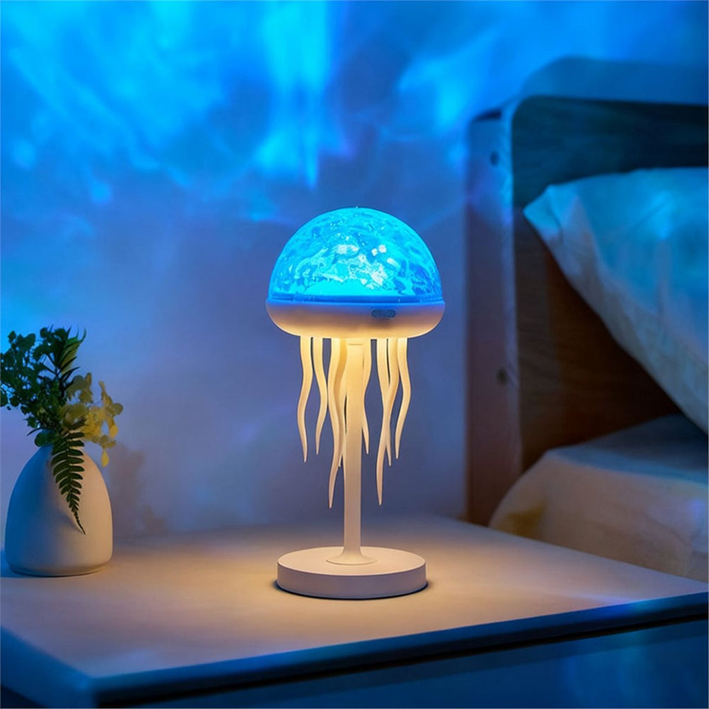 Jellyfish Projector Lamp, USB Rechargeable, 1000mAh Battery, 7 Color LED