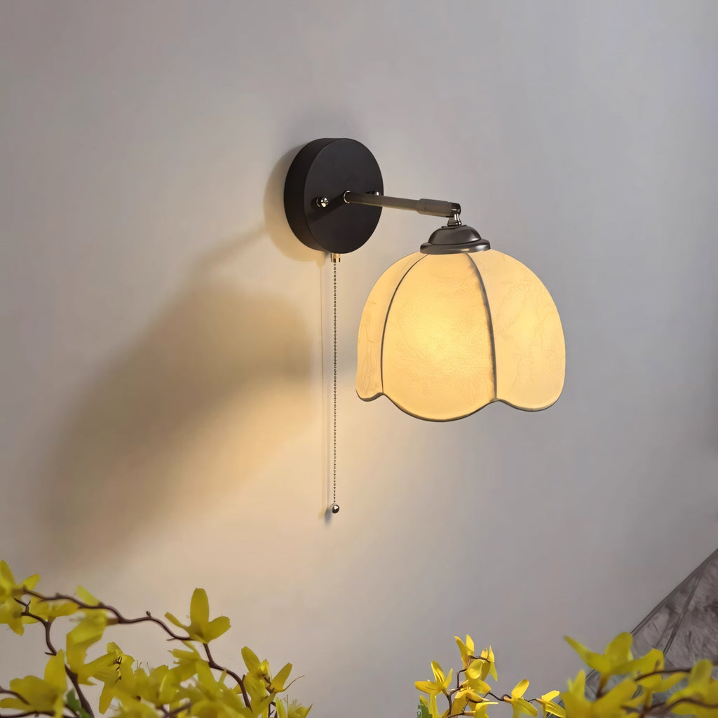 Farmhouse Wood-Backed Dome Wall Sconce