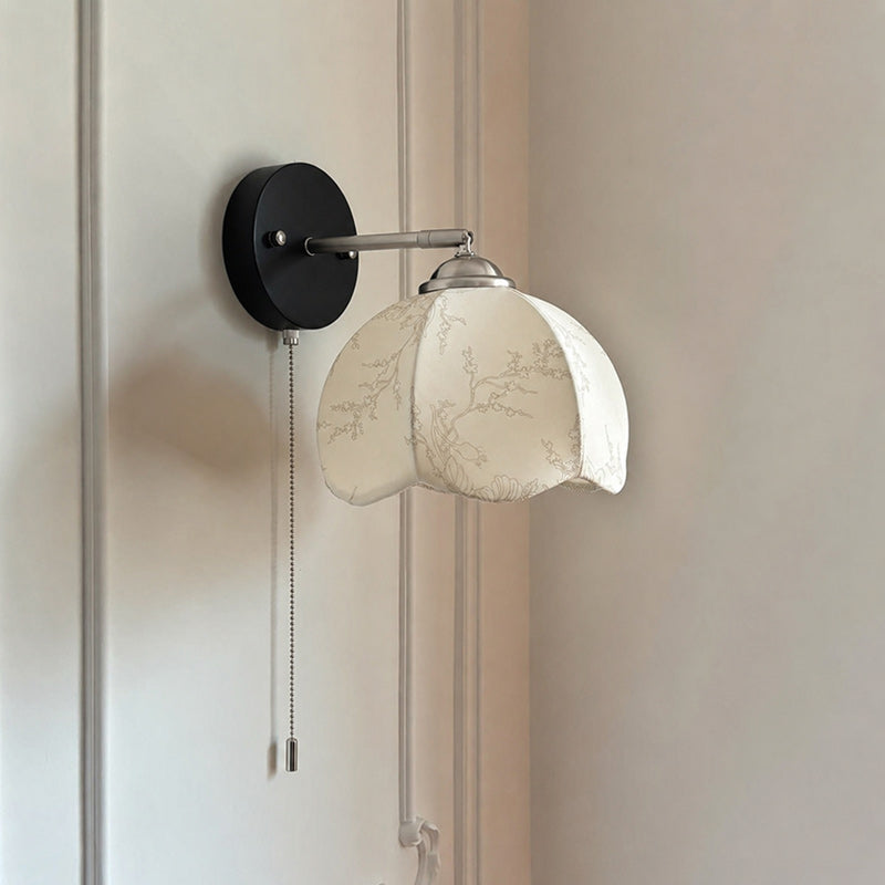 Farmhouse Wood-Backed Dome Wall Sconce