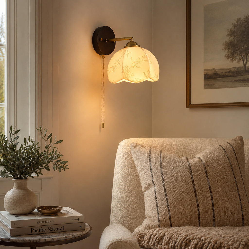 Farmhouse Wood-Backed Dome Wall Sconce