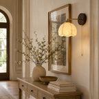 Farmhouse Wood-Backed Dome Wall Sconce