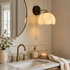 Farmhouse Wood-Backed Dome Wall Sconce