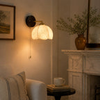 Farmhouse Wood-Backed Dome Wall Sconce