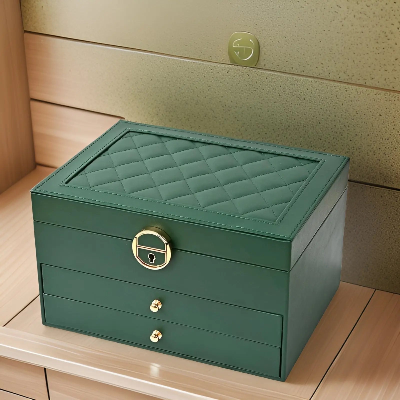 Jewelry Box, Multi Layer Design, Multiple Compartments, Drawer Storage