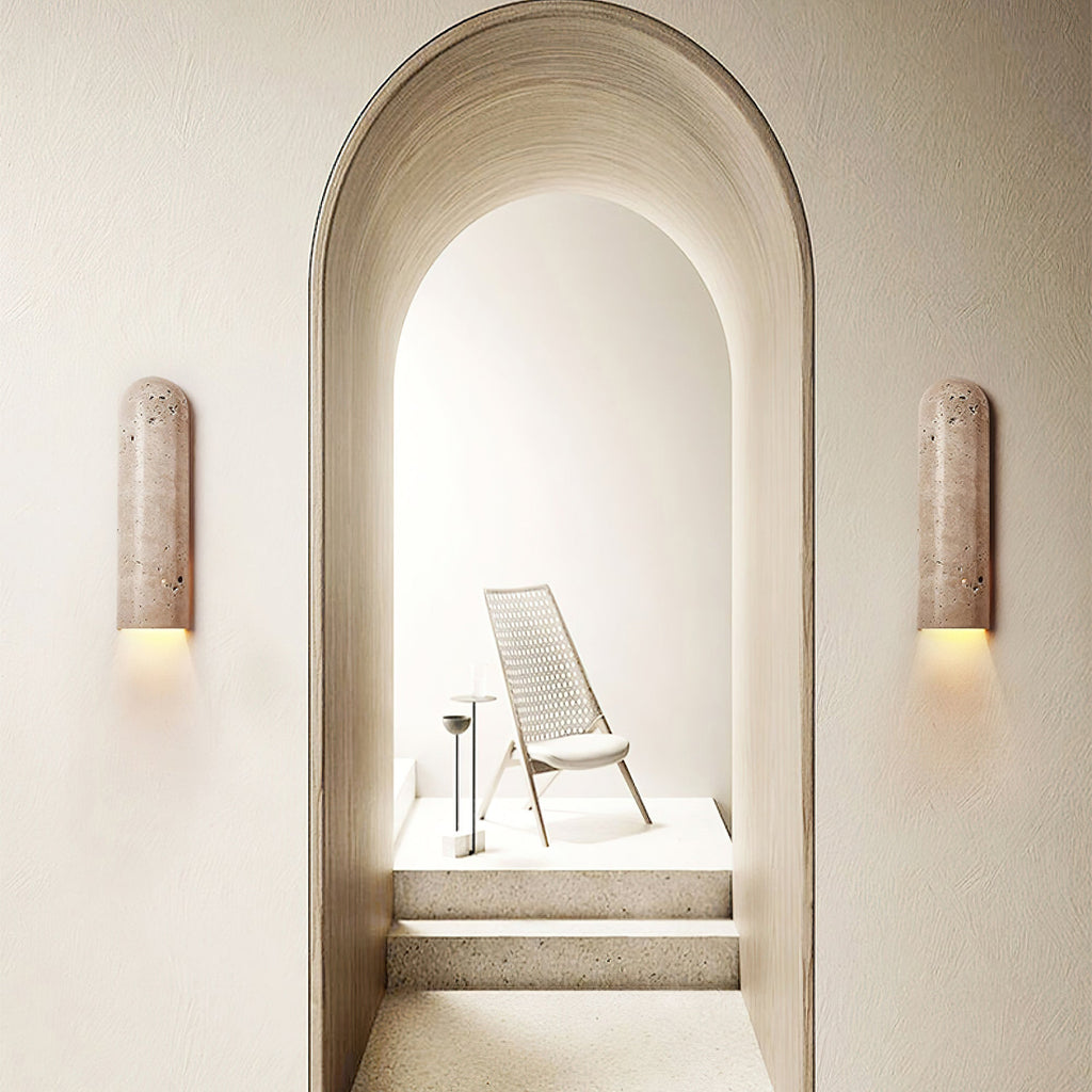 Travertine Up & Down Wall Sconce