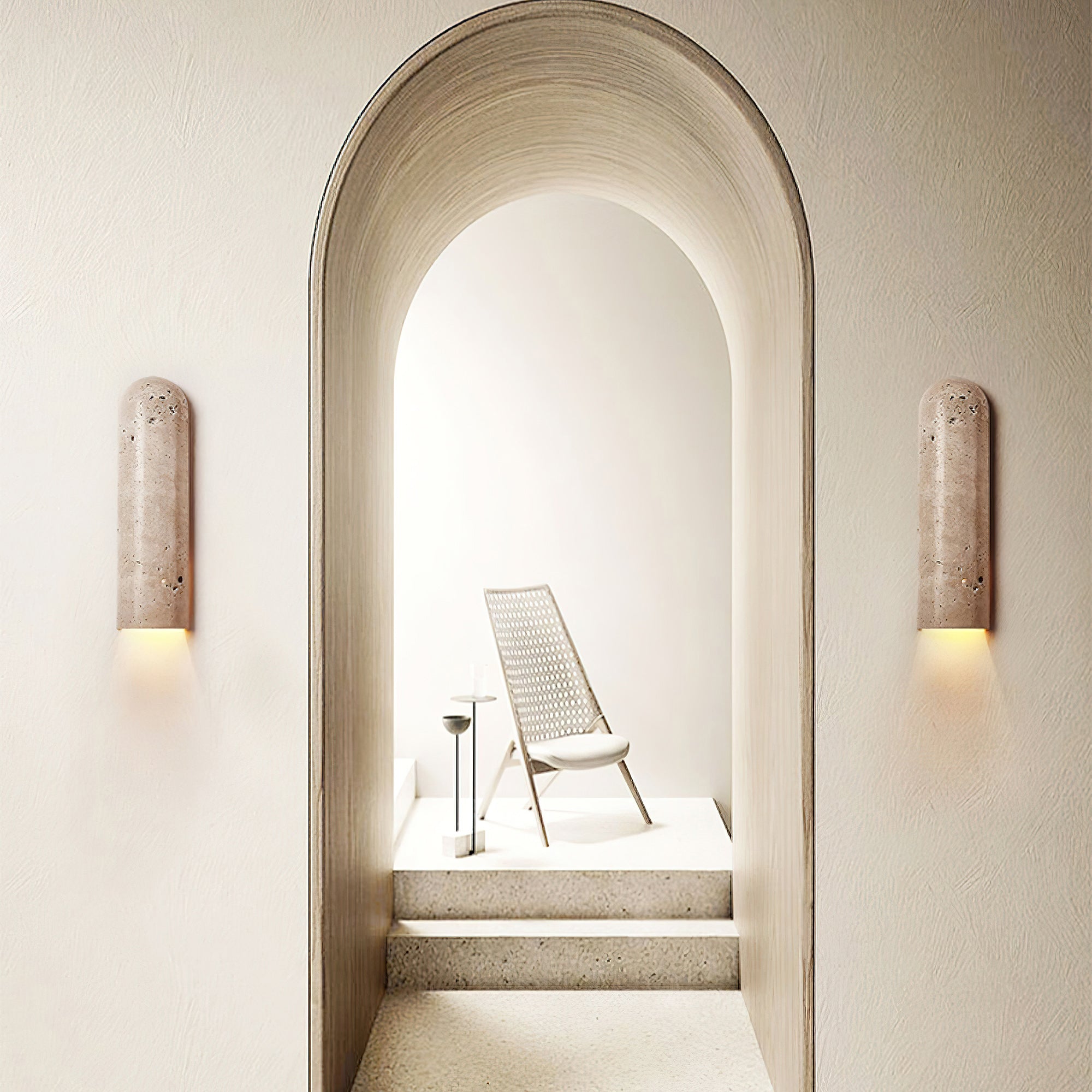 Travertine Up & Down Wall Sconce