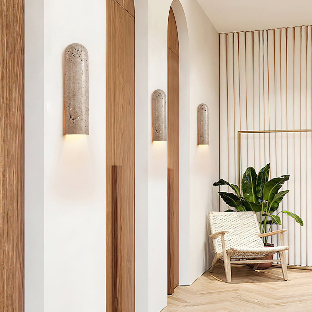 Travertine Up & Down Wall Sconce
