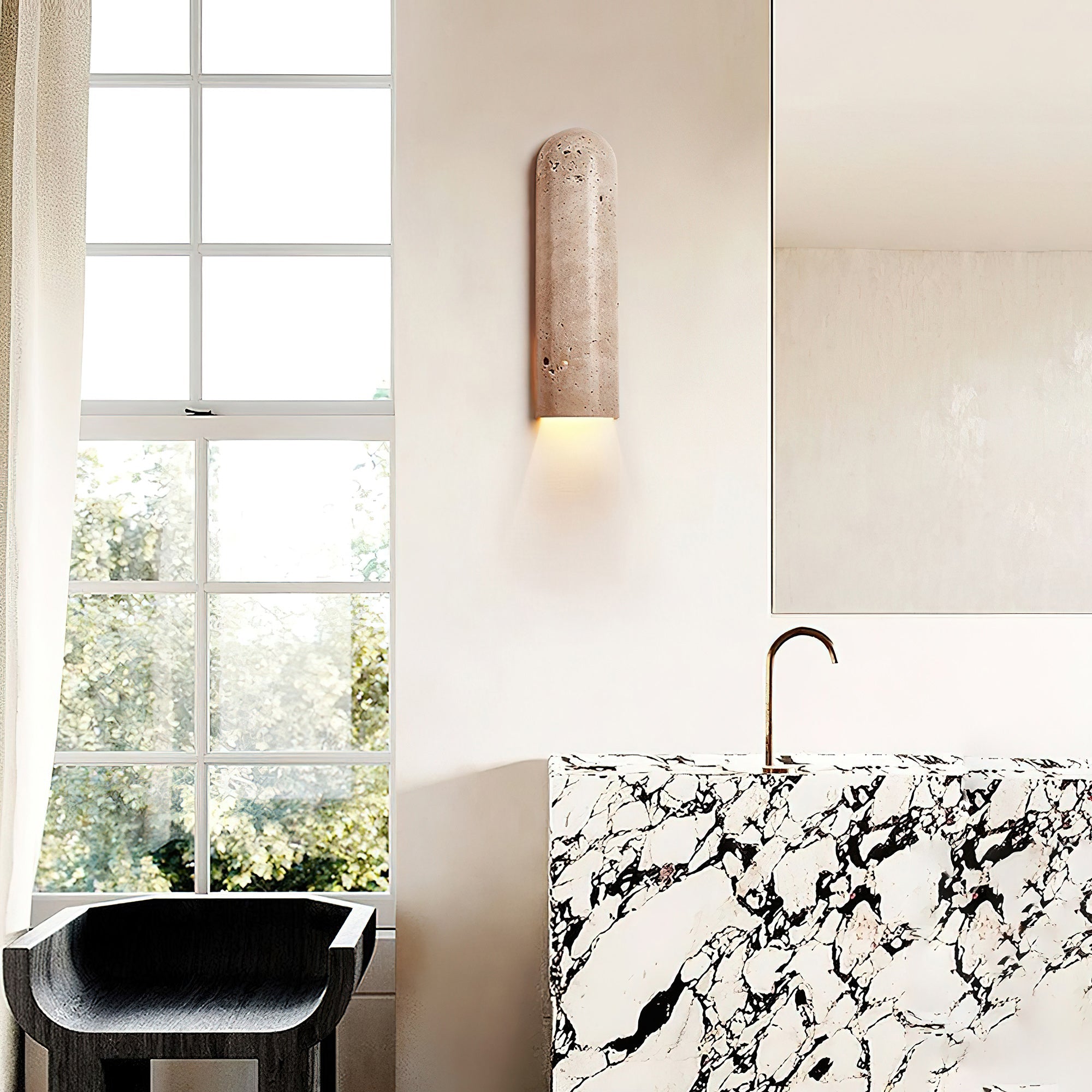 Travertine Up & Down Wall Sconce