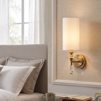 Fabric Column Torch Wall Sconce