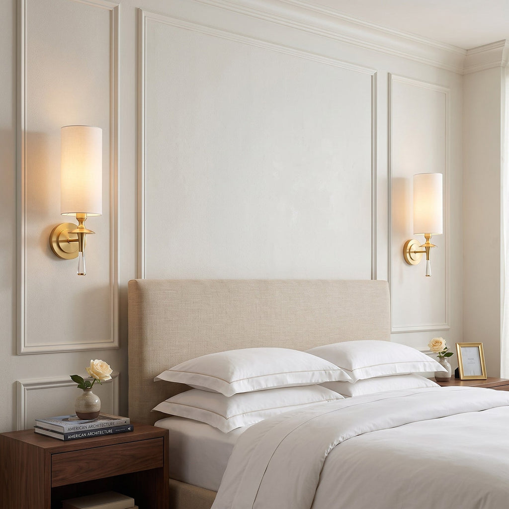 Fabric Column Torch Wall Sconce