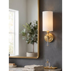 Fabric Column Torch Wall Sconce