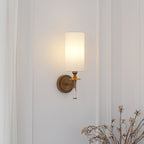 Fabric Column Torch Wall Sconce
