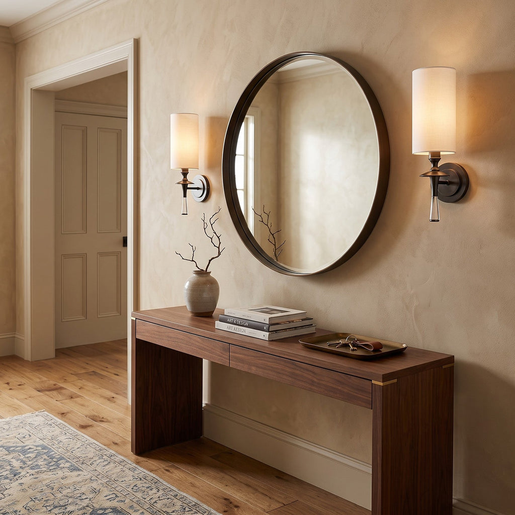 Fabric Column Torch Wall Sconce