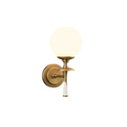 Milk Glass Torch Globe Wall Sconce