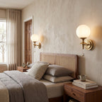 Milk Glass Torch Globe Wall Sconce