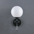 Milk Glass Torch Globe Wall Sconce