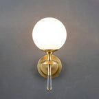 Milk Glass Torch Globe Wall Sconce