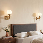 Milk Glass Torch Globe Wall Sconce
