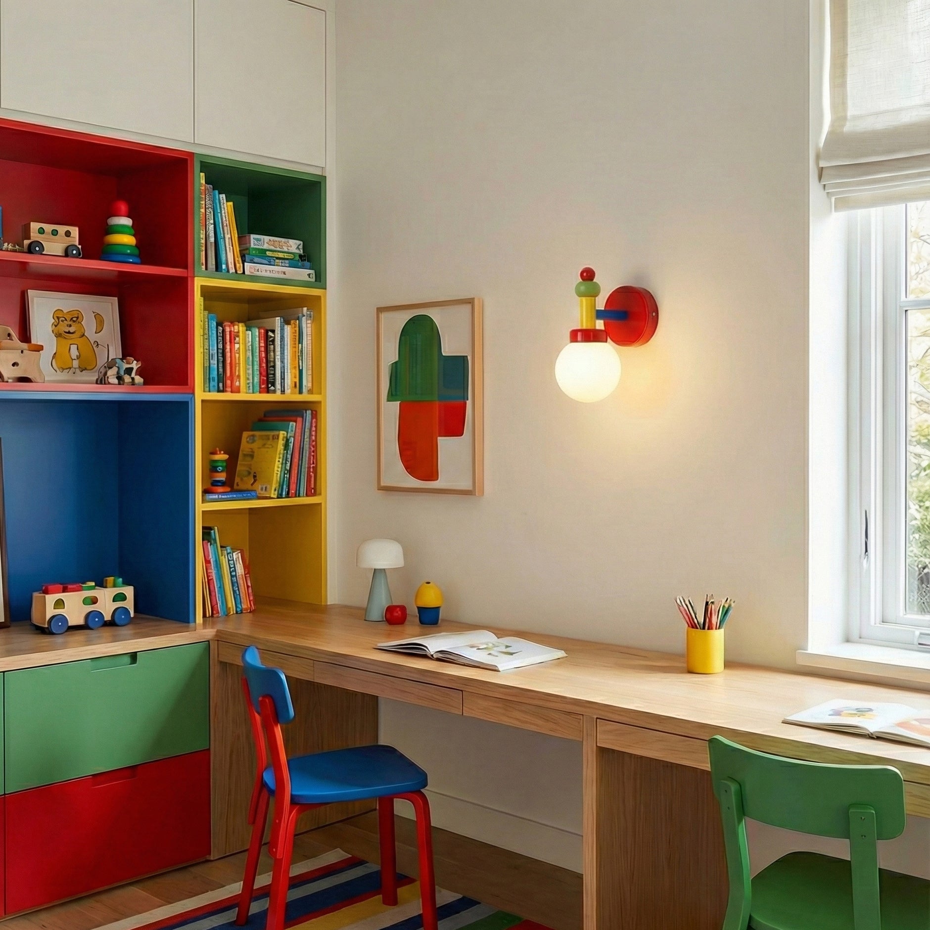 Playful Art Wall Lamp for Kids' Rooms