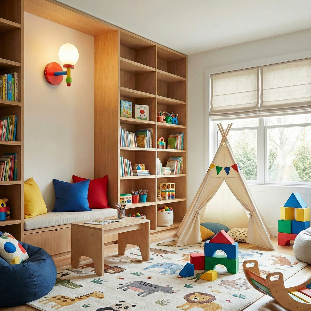 Playful Art Wall Lamp for Kids' Rooms