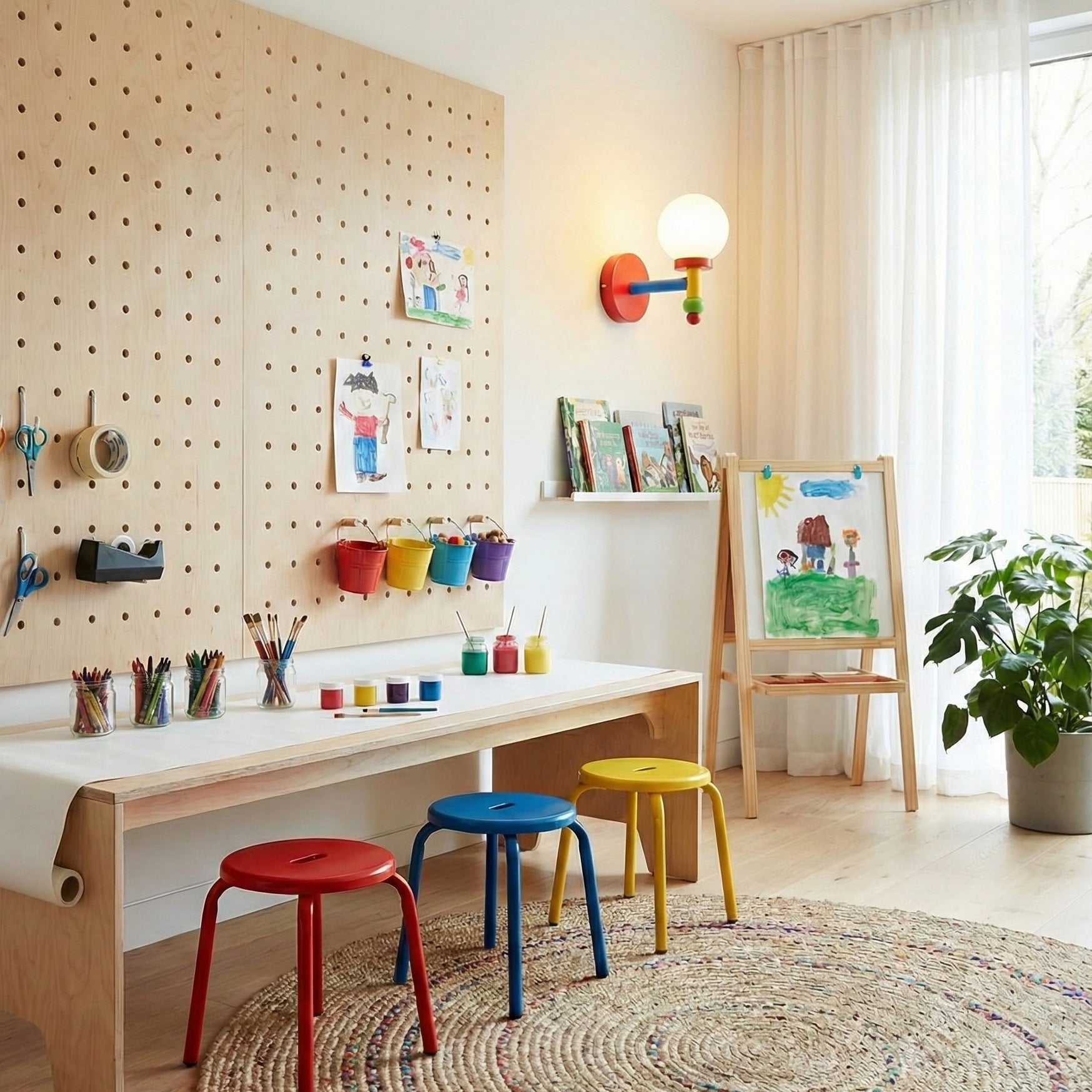 Playful Art Wall Lamp for Kids' Rooms