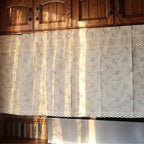Cabinet Grace: Floral Pattern Curtains – Elegant Café Curtains for Kitchen Windows & Café Décor