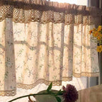 Cabinet Grace: Floral Pattern Curtains – Elegant Café Curtains for Kitchen Windows & Café Décor