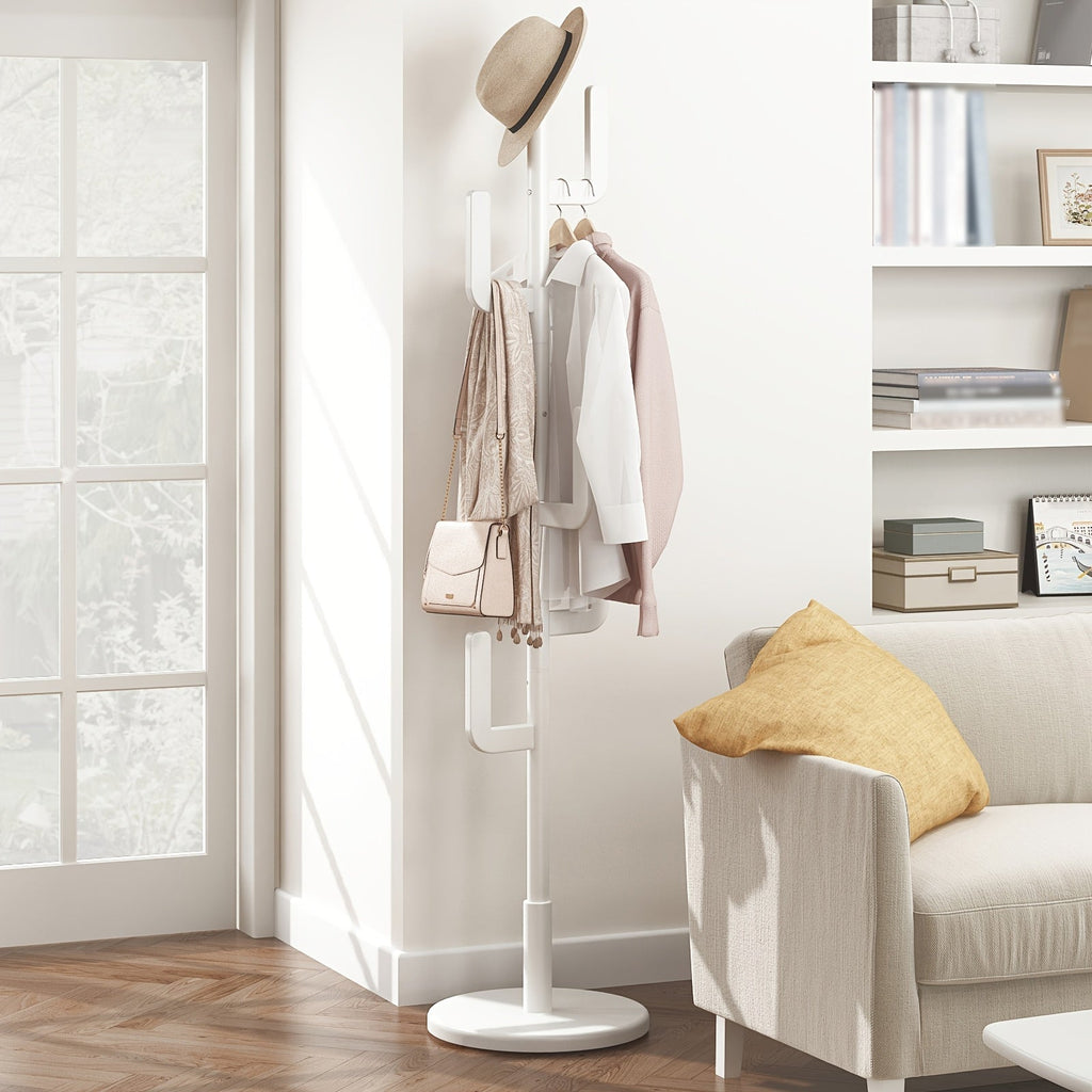 CactusWood: Wooden Coat Rack – modern cactus design, freestanding & multifunctional with adjustable height for jackets & bags