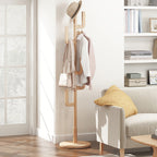 CactusWood: Wooden Coat Rack – modern cactus design, freestanding & multifunctional with adjustable height for jackets & bags