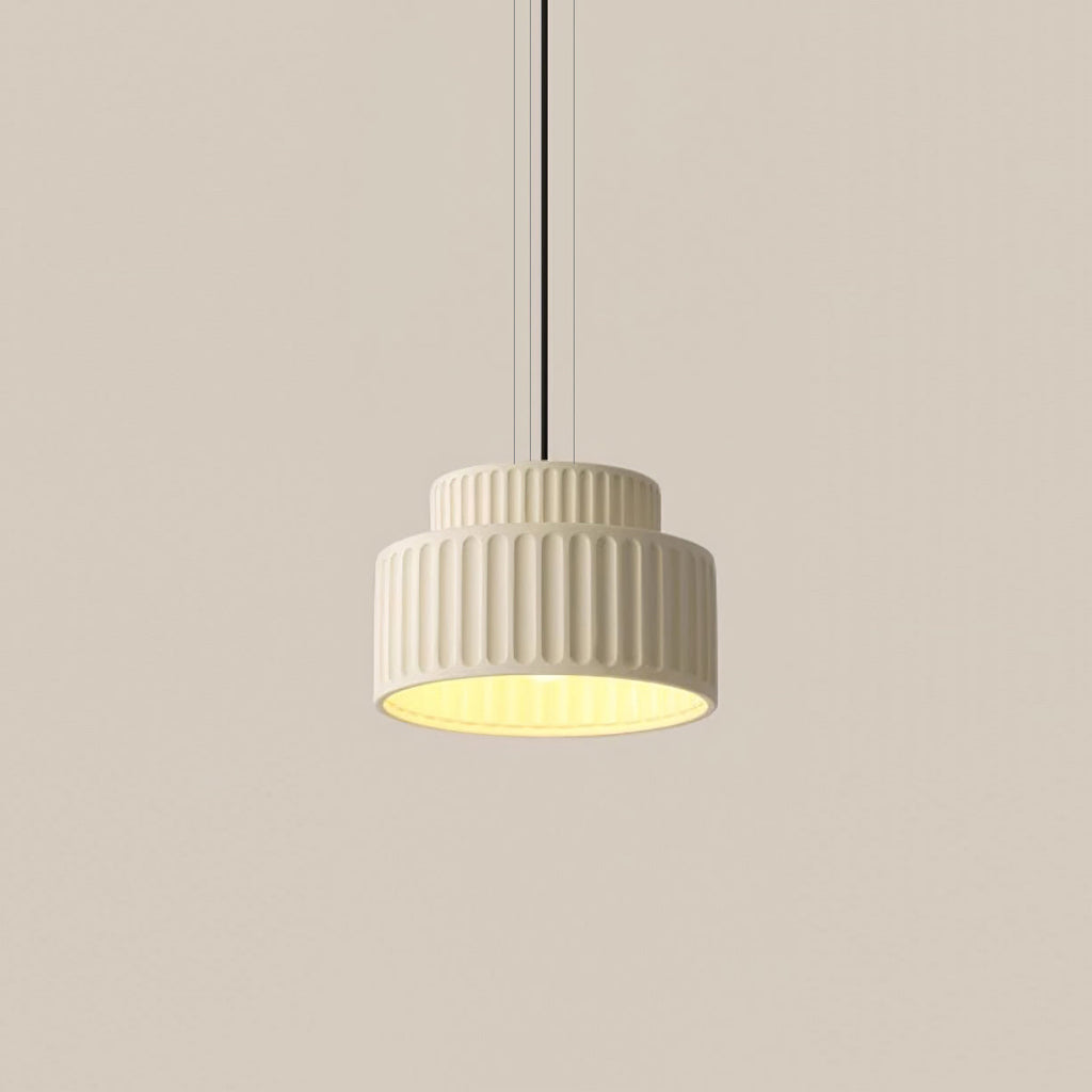Aiko Pendant Lamp | Modern Classic Design, Pleated Resin Shade
