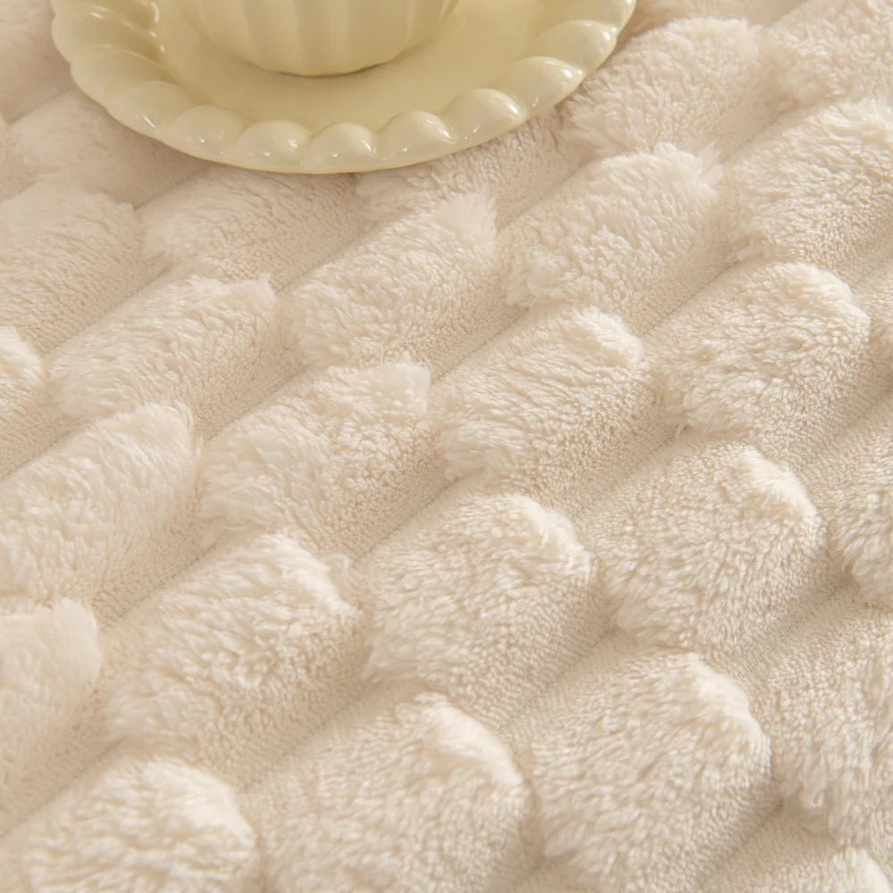 Bunny Soft: Microfiber Sofa Throw with Tufted Bubble Texture & Cozy Quality – for Living Room & Couch