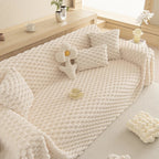 Bunny Soft: Microfiber Sofa Throw with Tufted Bubble Texture & Cozy Quality – for Living Room & Couch