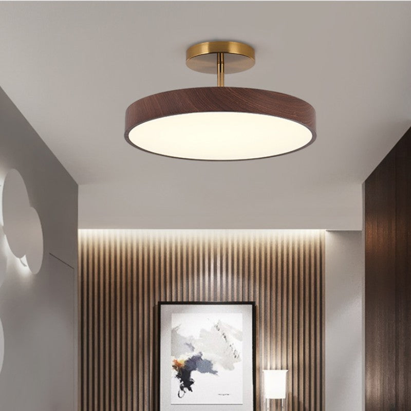 KansoPure: Japanese LED Ceiling Light with Wooden Frame & Simple Design – Decorative for Living Room & Hallway
