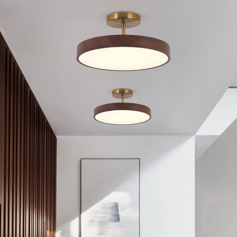 KansoPure: Japanese LED Ceiling Light with Wooden Frame & Simple Design – Decorative for Living Room & Hallway