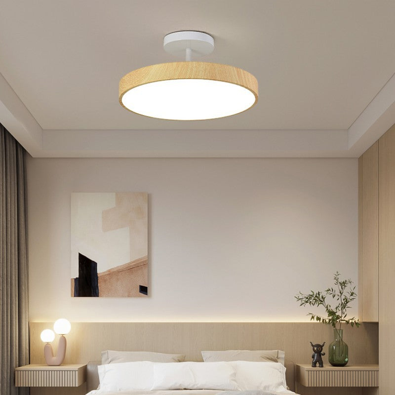 KansoPure: Japanese LED Ceiling Light with Wooden Frame & Simple Design – Decorative for Living Room & Hallway